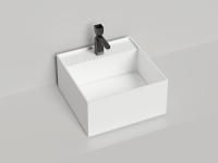 Раковина накладная Salini ARMONIA SQUARE TOP 02 без отверстия под смеситель, белый, 130522TMF