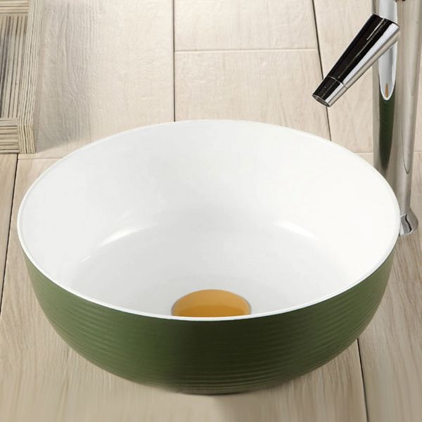 Раковина MELANA MLN-T4003H-B11+B20 (зелено-белая)