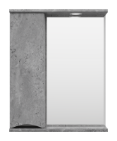 Зеркальный шкаф Misty Атлантик 60 левый (серый камень), П-Атл-4060-050Л