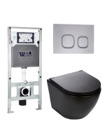 Комплект инсталляции с унитазом Weltwasser AMBERG 506 ST + MERZBACH 043 MT-BL + AMBERG RD-CR