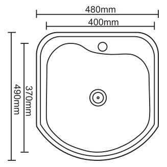 Кухонная мойка Ledeme L64948 49x49 декор