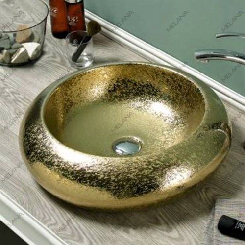 Раковина MELANA MLN-7031ASJ (золото)