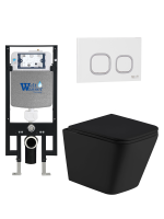 Комплект инсталляции с унитазом Weltwasser AMBERG 497 + GELBACH 043 MT-BL + AMBERG RD-WT