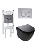 Комплект инсталляции с унитазом Weltwasser AMBERG 497 ST + MERZBACH 043 MT-BL + AMBERG RD-CR