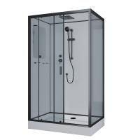 Душевая кабина Niagara Premium NG-6912-01QL BLACK (120х80х210) низкий поддон(16 см),черный,стекло тонированное,4 места