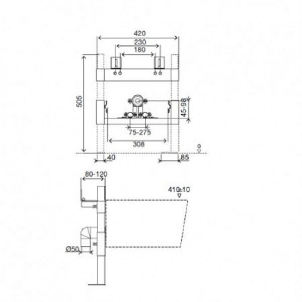 Инсталляция для биде Oli Eco Bidet Sanitarblock 008908