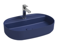 Раковина накладная ISVEA Infinity 60 овальная 60см цвет синий матовый 10NF65060SV-2Z