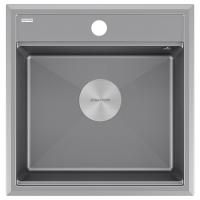 Мойка Paulmark STEPIA 50 PM115051-GRM 510х500х190 мм, IT-GRANIT, серый металлик