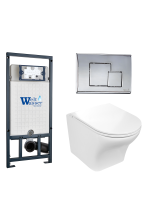 Комплект инсталляции с унитазом Weltwasser MARBERG 507 + ODENBACH 004 GL-WT + MAR 507 SE-CR