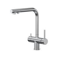 Смеситель Reflexion Lago RX9903SS для кухни с подключением к фильтру, полированная сталь