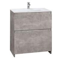 Тумба под умывальник Belux Сидней-Женева напольная 70-02, бетон Чикаго светло-серый