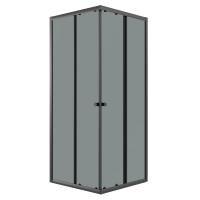 Душевое ограждение Niagara Eco NG-1010-14QT (100х100х190) квадрат,раздвижное,черный,стекло тонированное,1 место