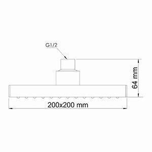 Верхний душ WasserKraft A028