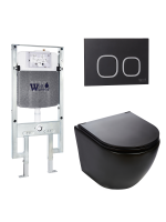 Комплект инсталляции с унитазом Weltwasser AMBERG 497 ST + MERZBACH 043 MT-BL + AMBERG RD-BL