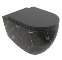 Унитаз ISVEA Infinity подвесной 365*530*400 MARMO черный матовый 10NF02001-2N-MRM