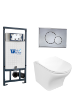 Комплект инсталляции с унитазом Weltwasser MARBERG 507 + ODENBACH 004 GL-WT + MAR 507 RD-CR