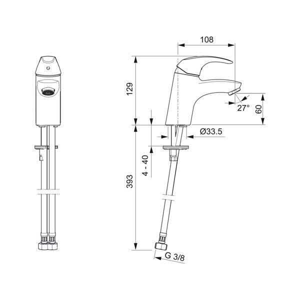 Смеситель для умывальника Oras Polara 1411F