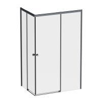 W94G-403-12080-BТ Душевое ограждение AM.PM X-Joy Square Slide 120х80, черный, прозрачное