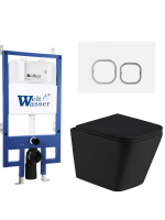 Комплект инсталляции с унитазом Weltwasser BAMBERG 545 + GELBACH 043 MT-BL + BAMBERG WT