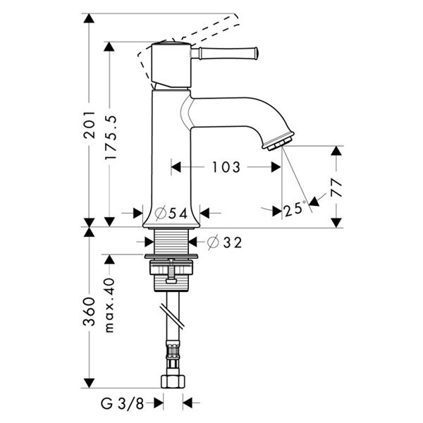 Смеситель для умывальника Hansgrohe Talis Classic 14118000