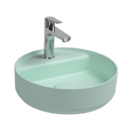 Раковина накладная ISVEA Infinity 42 круглая ?42см, цвет мятно-зеленый матовый 10NF65042SV-2T