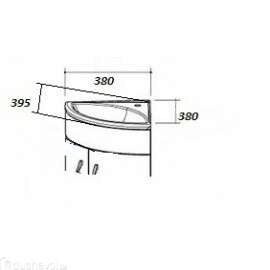 Умывальник угловой Микро МУ-380, Белый (1)