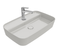 Раковина накладная ISVEA Peak 10PE65065SV прямоугольная 65 см цвет белый 10PE65065SV
