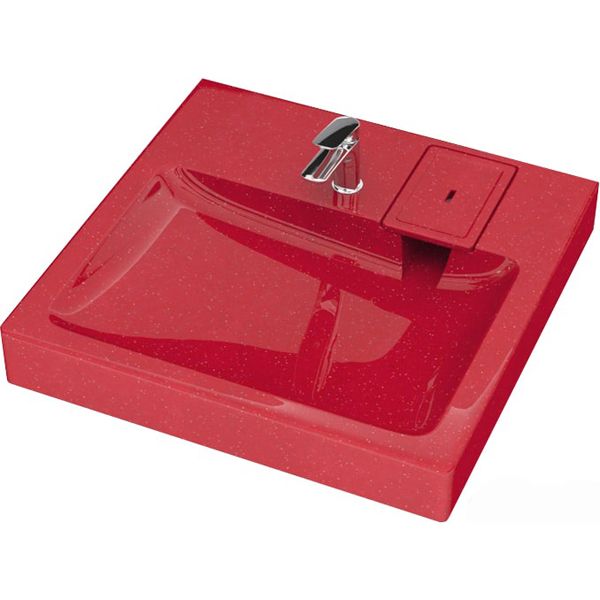 Раковина Elmar R-06Q17-01 60x50 красный блеск