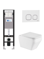 Комплект инсталляции с унитазом Weltwasser AMBERG 350 + HOFBACH 041 GL-WT + AMBERG RD-WT