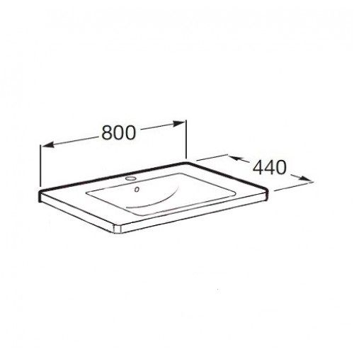 Умывальник Roca Unik The Gap 80x44 327470000