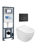 Комплект инсталляции с унитазом Weltwasser MARBERG 410 + HEIMBACH 043 GL-WT + MAR 410 SE MT-BL
