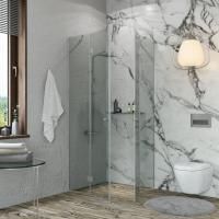 Душевой уголок Benetto Silver BEN-206 100x80 прозрачные стекла / профиль хром