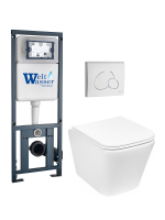 Комплект инсталляции с унитазом Weltwasser MARBERG 410 + GELBACH 043 MT-WT + MAR 410 RD GL-WT