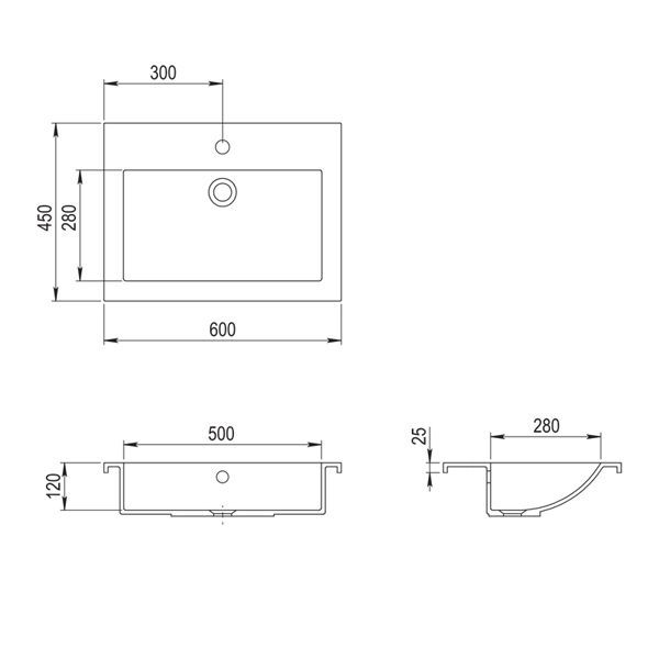 Умывальник AquaSanita BQA 60 220 argent