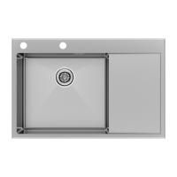 Мойка Paulmark KRONER-EDGE 78F PM777851-BSL 510х780х200 мм, нержавеющая сталь, брашированная нержавеющая сталь