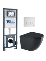 Комплект инсталляции с унитазом Weltwasser MARBERG 410 + MERZBACH 041 XL MT-BL + MAR 410 SE GL-WT