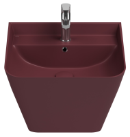 Раковина ISVEA Sott'Aqua подвесная 500*420*515 1 цвет бордовый матовый 10SQ37002SV-2R
