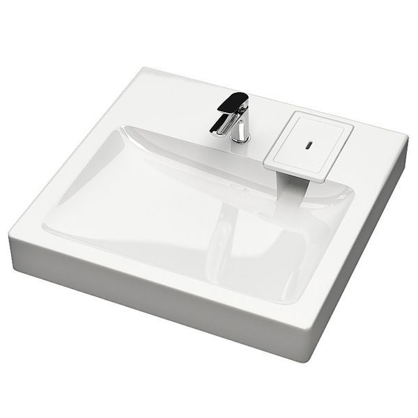 Раковина Elmar R-04D001-01 60x60 сигнально-белый с сифоном