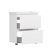Тумба под умывальник Belux Киото напольная 70, Белый глянцевый