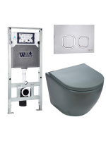 Комплект инсталляции с унитазом Weltwasser AMBERG 506 ST + MERZBACH 041 MT-GR + AMBERG RD-MT CR
