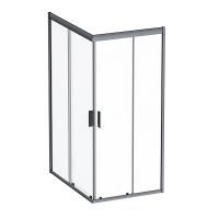 W90G-404-120290-BT Gem Twin Slide 120x90. Душевое ограждение AM.PM,120x90, профиль черный мат., стекло прозрачное