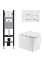 Комплект инсталляции с унитазом Weltwasser AMBERG 350 + NESENBACH 004 GL-WT + AMBERG RD-WT