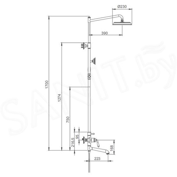 Душевая система Gappo G2488