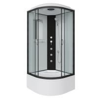 Душевая кабина Niagara Classic NG-6708-14G (90х90х215) высокий поддон(40см),черный,стекло прозрачное