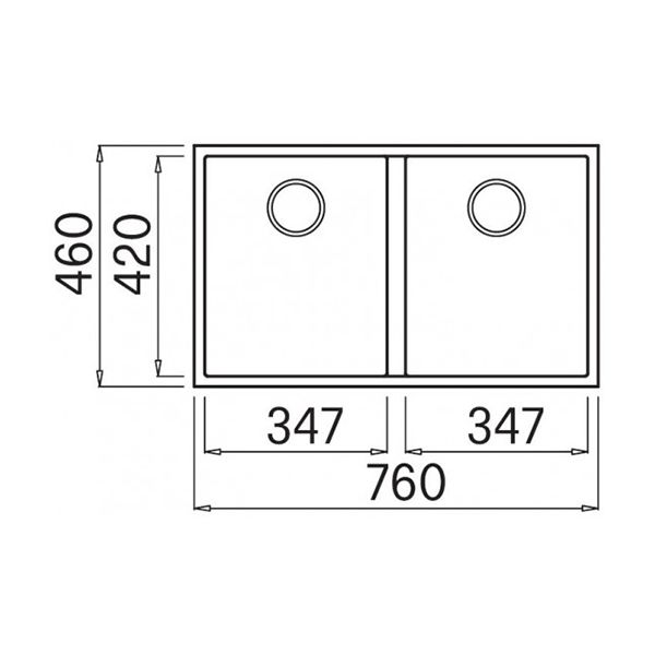 Кухонная мойка Elleci Quadra 340 Undermount G40 Nero LGQ34040BSC