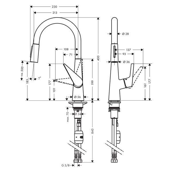 Смеситель для мойки Hansgrohe Talis S 72813000