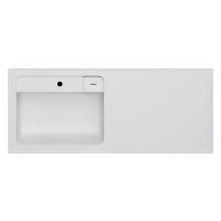 M85AWPL1201WG X-Joy, Раковина над стиральной машиной AM.PM, литьевой мрамор, левая, 120 см, белый глянец