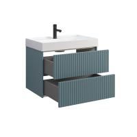 Тумба под умывальник Belux подвесная Сиртаки 70-02, Голубой Малахит матовый