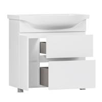 Тумба под умывальник Belux Неаполь напольная 85-02, Белый глянцевый