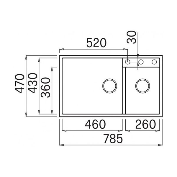 Кухонная мойка Elleci Quadra 440 Undermount G40 Nero LGQ44040BSO